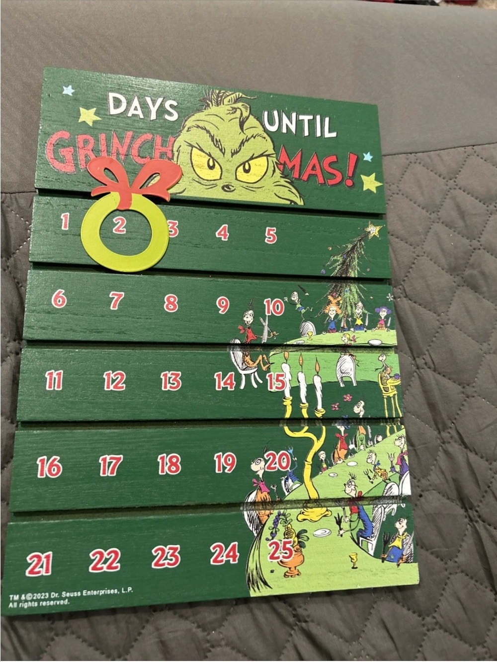 Hobby Lobby Green Grinch Countdown Calendar
